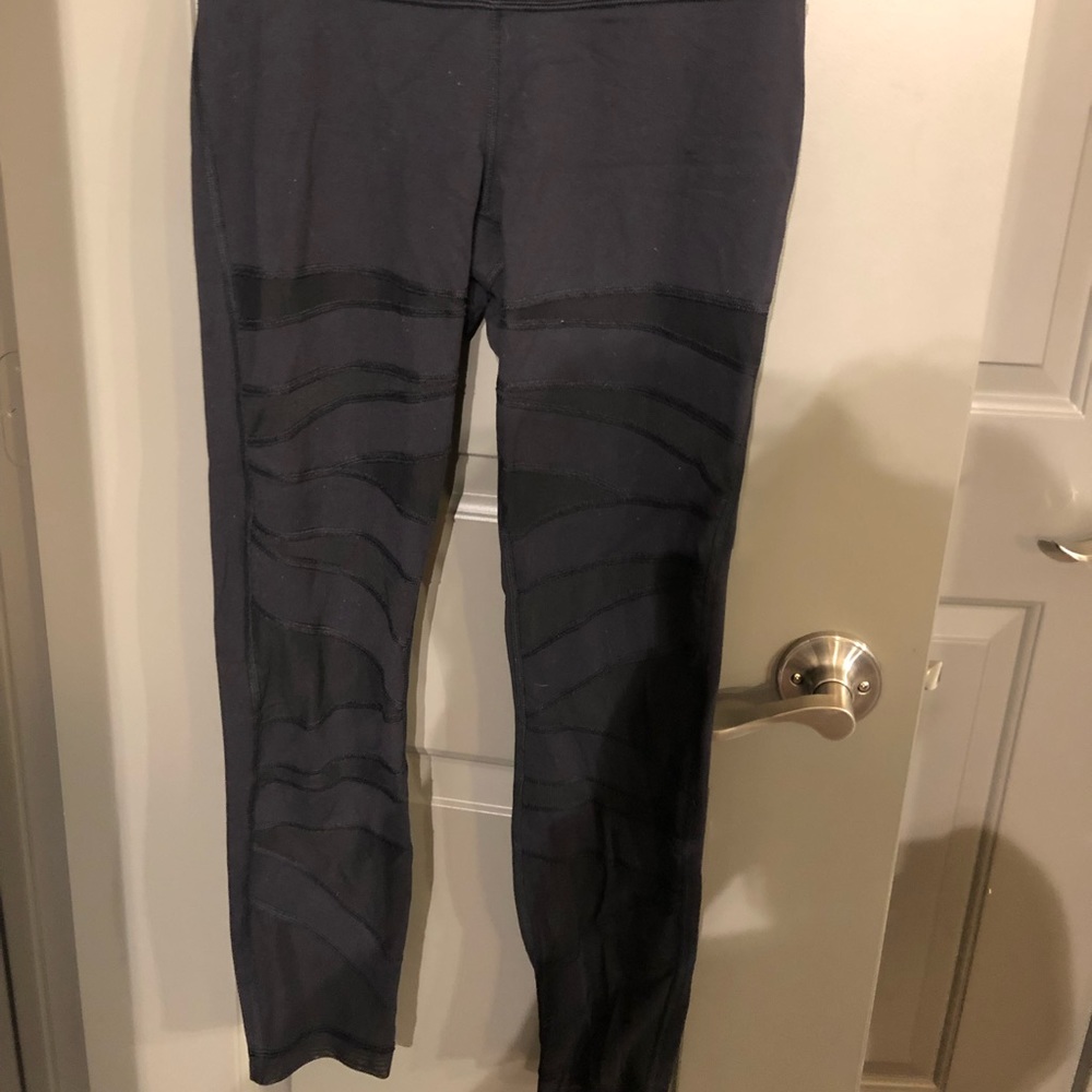 Lululemon Black wunder under with mesh detail
